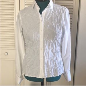 Anne Fontaine Textured button down blouse